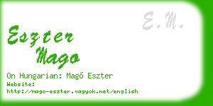 eszter mago business card