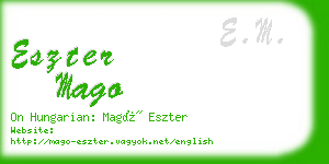 eszter mago business card